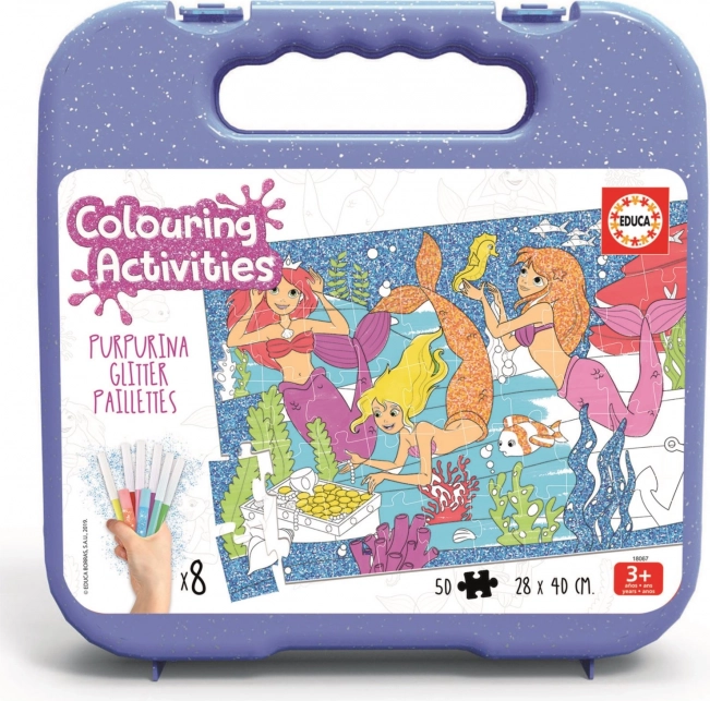 Educa bojanka puzzle Morske sirene 50 dijelova