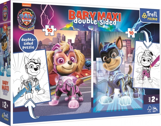 Puzzle MAXI obostrani 2x10 komada Herojski psi Patrolne šape/Paw Patrol u kutiji 40x27x6cm 24m+