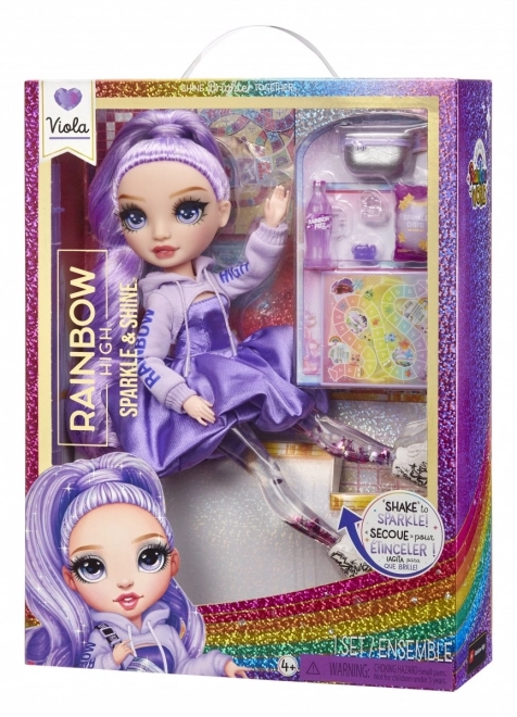 Rainbow High Sjaj i Sjaj Moda lutka - Viola (Ljubičasta)