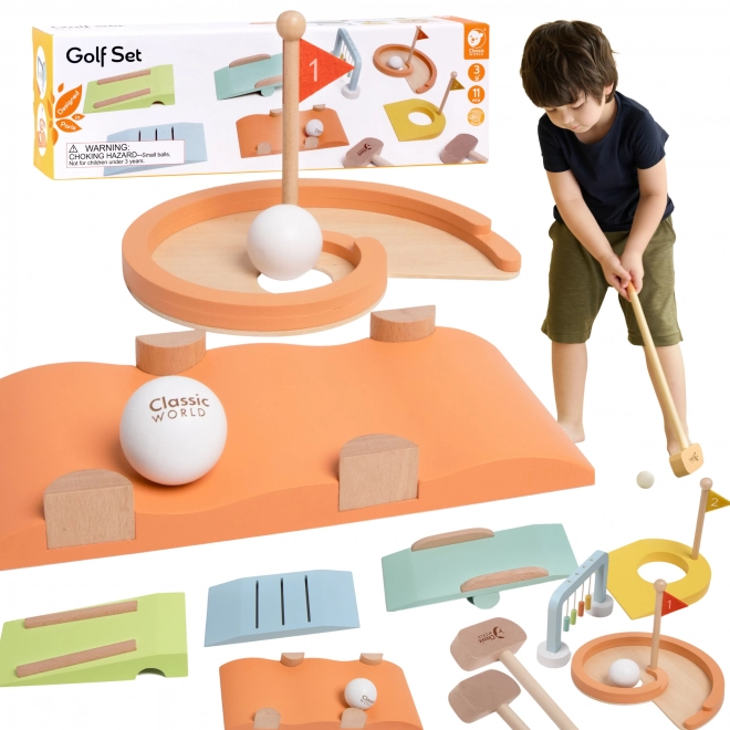 Drvena golf set s različitim preprekama