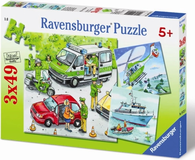 Puzzle Policija u akciji 3×49 dijelova RAVENSBURGER