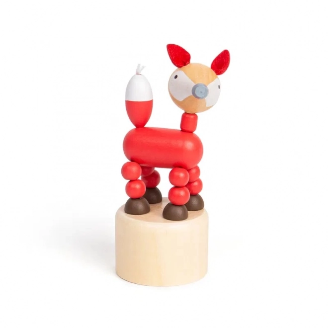 Drvena stiščuća životinjica Safari Lisica od Bigjigs Toys