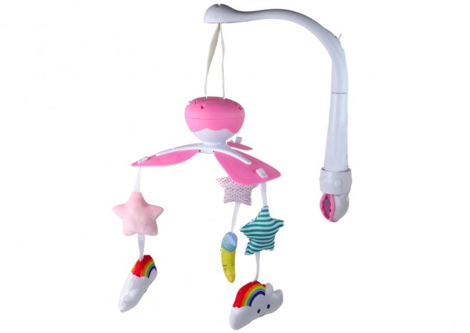 Dječji krevetić Carousel Baby Sound Sky Pink
