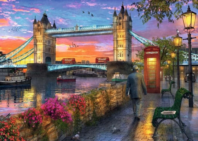 Puzzle s 1000 dijelova Zalazak sunca nad Tower Bridgeom