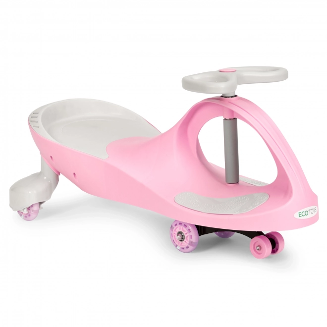 Vozić s LED kotačima roza ECOTOYS