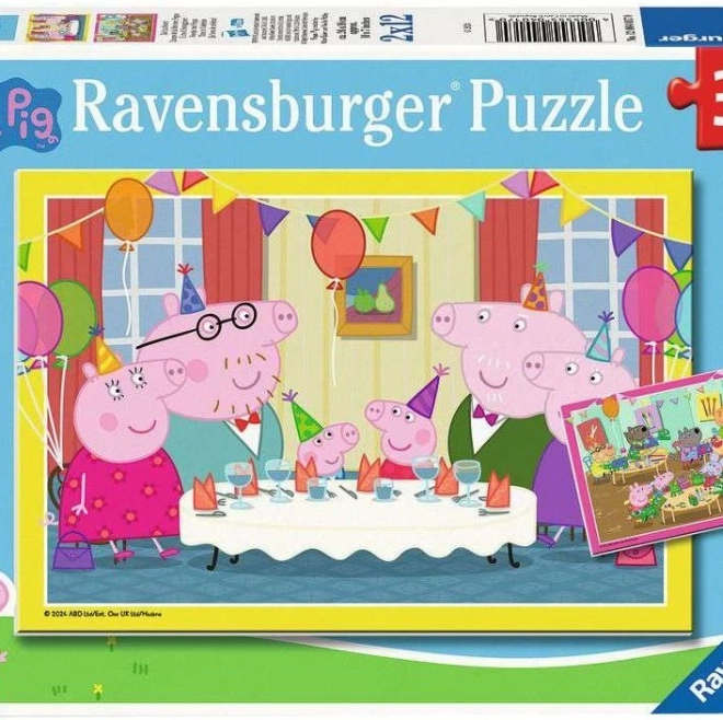 Ravensburger puzzle Praščić Peppa na proslavi 2x12 dijelova