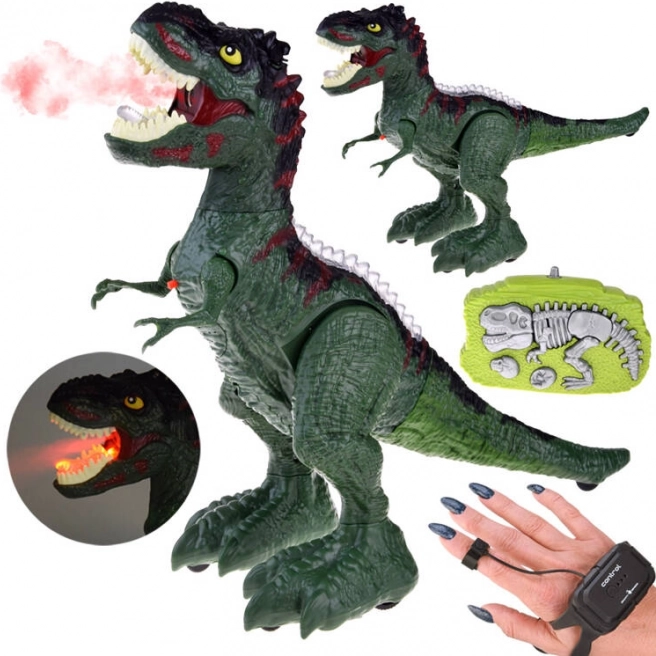 RC dinosaurus upravljan gestama i daljinskim upravljačem, svjetla, zvukovi i para – Zi