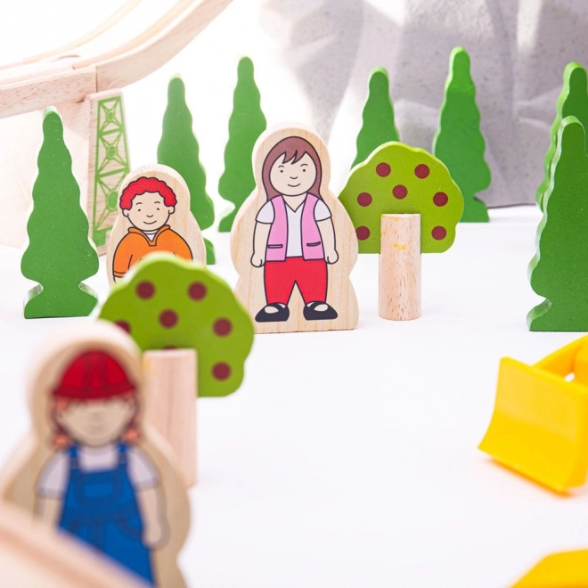 Bigjigs Rail Drvena željeznica planinska staza 112 dijelova