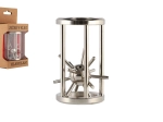 Metal Hedgehog in a Cage Puzzle, Chrome-Plated