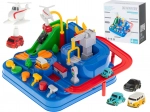 Interaktivni automobilistički park s preprekama s 4 vozila i helikopterom 24 × 24 cm