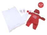 Odjeća za lutku NEW BORN 43–44 cm – 3-dijelni set s jastučićem i tješilicom