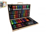 Kreativni slikarski set 180 kom u drvenom kovčegu 47 × 30 × 4,5 cm