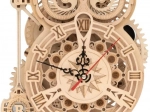 3D drvene mehaničke puzzle Sove Satovi