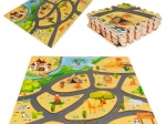 Foam floor puzzle mat Safari 9 pieces 93 × 93 cm