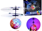 Glowing flying ball with hand control and built‑in sensors