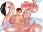 Nafukivaća dječja kružna ležaljka s sjedalom flamingo 60 cm
