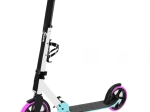 Folding scooter white‑pink‑blue with strap