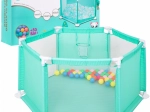 Dječja ogradica s 50 lopticama i košarkaškim košem – suhi bazen, 18+ mjeseci