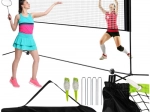 Portable net for volleyball, badminton and tennis TRIZAND 3-in-1, height adjustable