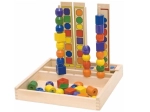 Wooden Beads on Pegs for Repeating Sequences