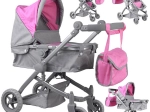 Multifunkcionalna kolica za lutke 4u1 s gondolom