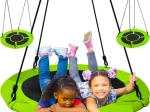 Viseća ljuljačka roda gnijezdo 120 cm, zeleno-crna, 150 kg