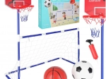 Football Goal and Basketball Hoop 2in1 with Two Balls and Pump