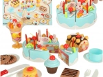 Plava rođendanska torta za rezanje – set 75 kom