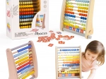 Classic World Wooden Abacus with Mathematical Tasks