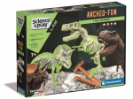Clementoni Science & Play ArcheoFun: T‑Rex i Triceratops – iskopna set s fosforescentnim kosturima