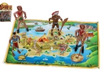 Figure Indijanaca i kauboja s mapom 6 cm (plastika)