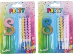 Party candle number 8 with 4 candles