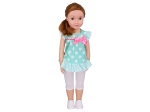 Walking doll with bow 70 cm