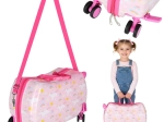 Children's cabin suitcase with unicorn motif and seat