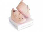 Poklon set – prve papučice 0–6 mjeseci, ružičaste