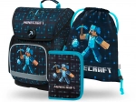 BAAGL 3 SET Ergo Minecraft Blue Axe: školska torba, pernica, vrećica