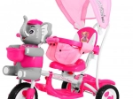 Dječja tricikl slonić s pomičnom ručkom i krovićem