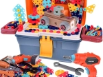 Dječja kofer-radionica s električnim odvijačem i građevnim setom – 298 dijelova