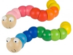 Bigjigs Toys šareni drveni crvić – plavi