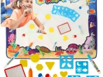 Aqua Magic vodena podloga za crtanje XXL sa setom žigova i šablona 100 × 80 cm