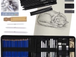 Set za skiciranje i crtanje, 54 dijela, s etuijem i skicirkom A5