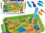 Woopie kinetički pijesak 1,5 kg XXL zoo safari sa stolićem i kalupima