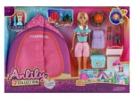 Lutka s kamping šatorom i svjetlećim ognjištem 30 cm