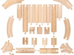 BIGJIGS RAIL drvene tračnice, set od 25 dijelova
