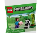 Konstrukcijski set Minecraft Steve i mala panda