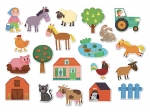 Vilac wooden farm magnets, 20 pcs