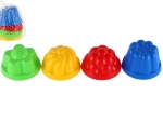 Plastični kalupi za pijesak – okrugle pješčane bábovke 8 cm, set 4 kom u mrežici