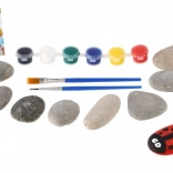 Slikanje na kamenje – kreativni set s bojama i kistovima