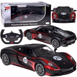 Rastar RC auto PORSCHE 918 Spyder Weissach 1:14 s osvjetljenjem – crna
