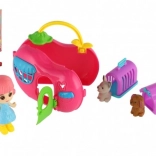 Lutka s prijenosnom kućicom i ljubimcima